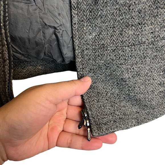 Ann Taylor Gray Tweed Zip Up Jacket Size 12 Women - Picture 4 of 10